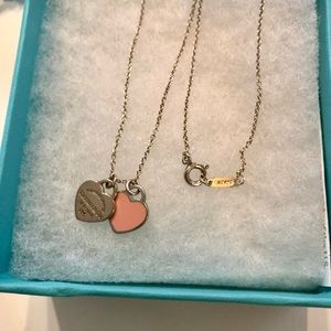 Tiffany & Co Mini Double Heart Tag Pendant